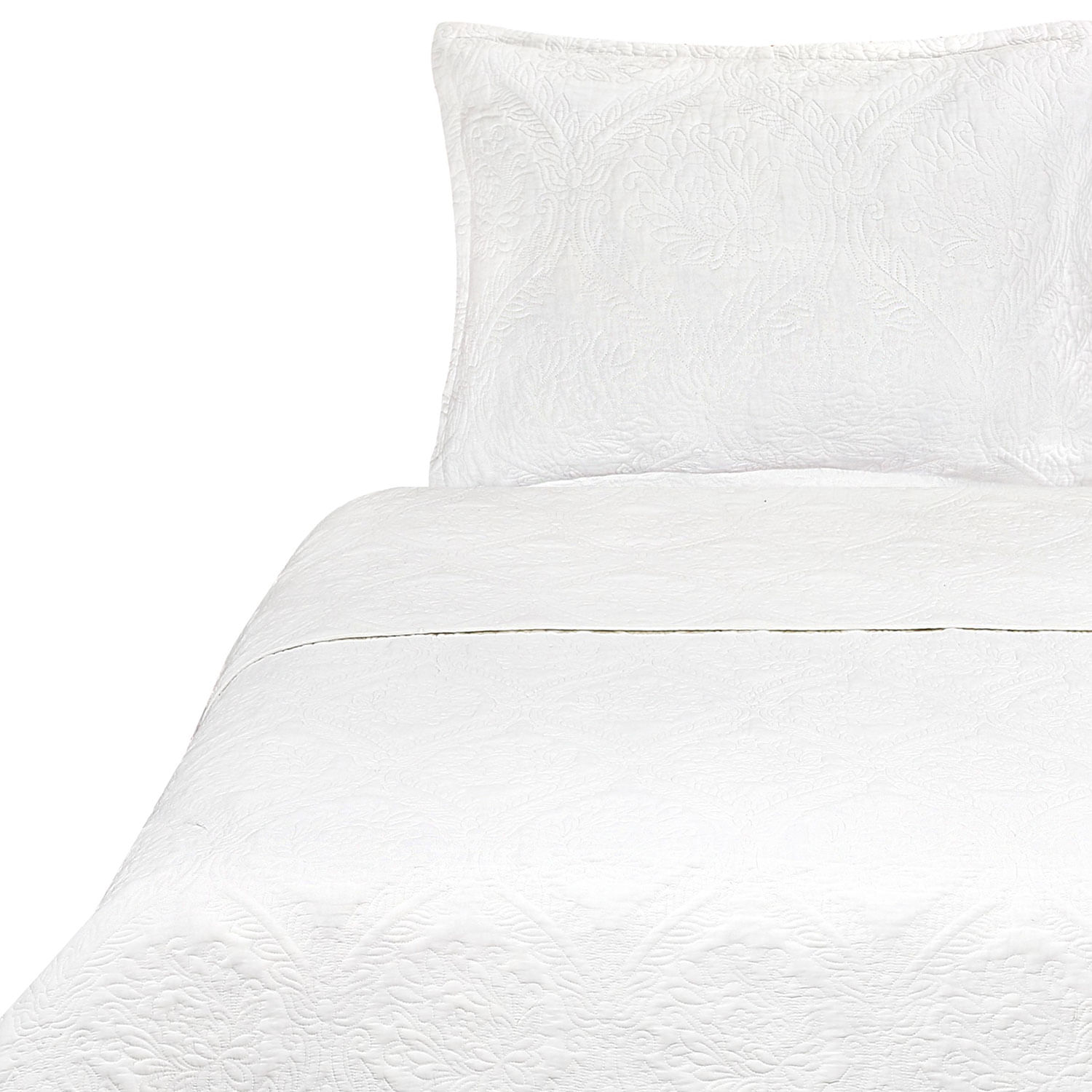 Quilt Unicolor Sarah Miller White 1.5 Plaza Blanco