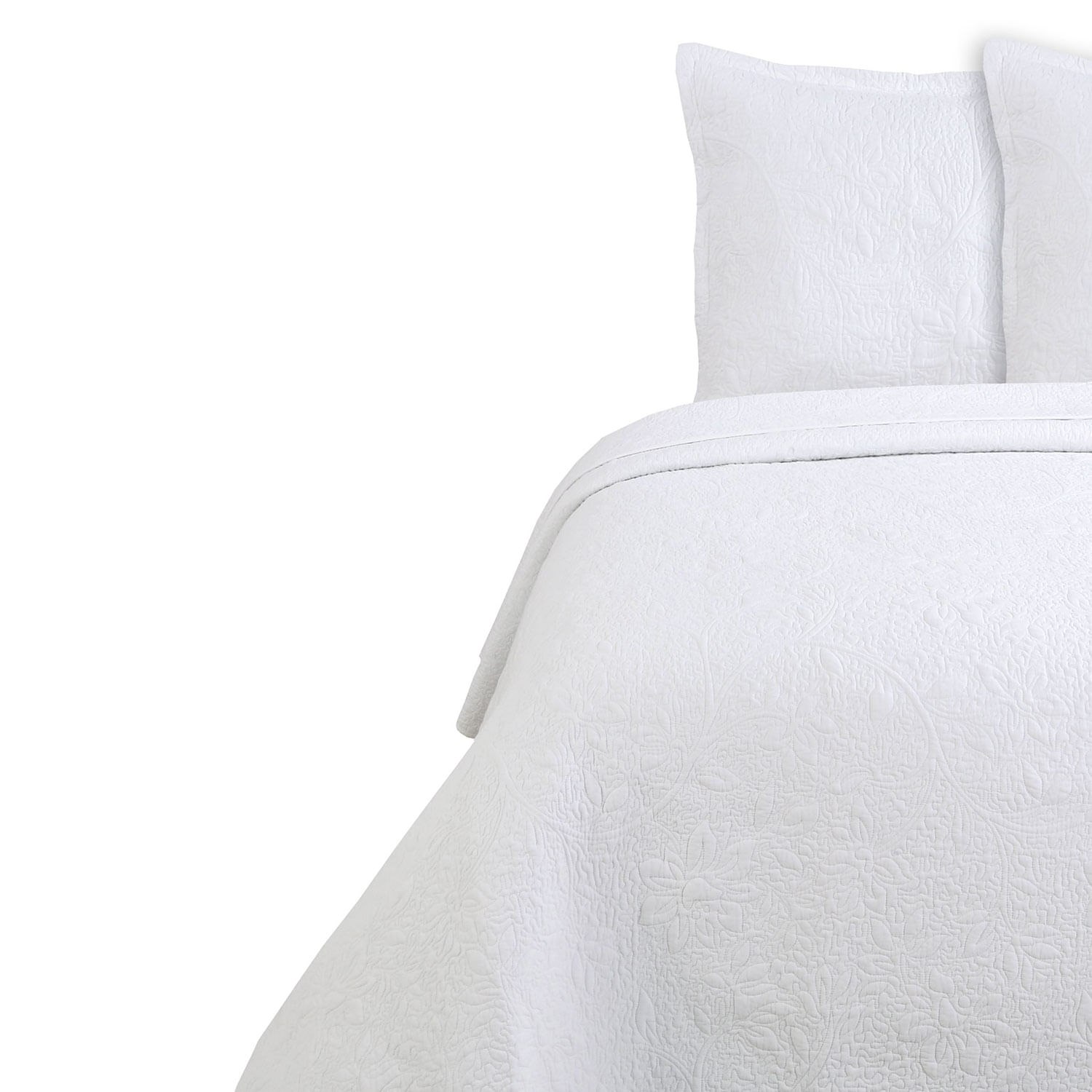 Quilt Unicolor Sarah Miller White 2 Plazas Blanco