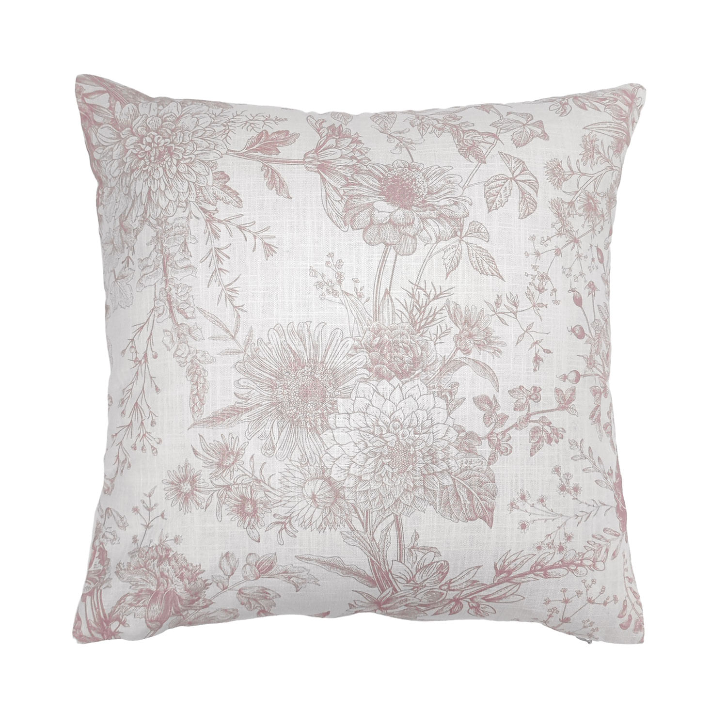 Cojin Flores Rosado