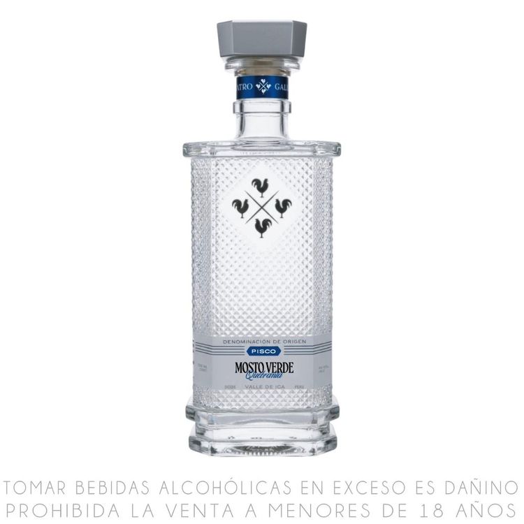 Pisco Mosto Verde Quebranta Cuatro Gallos Botella 700ml