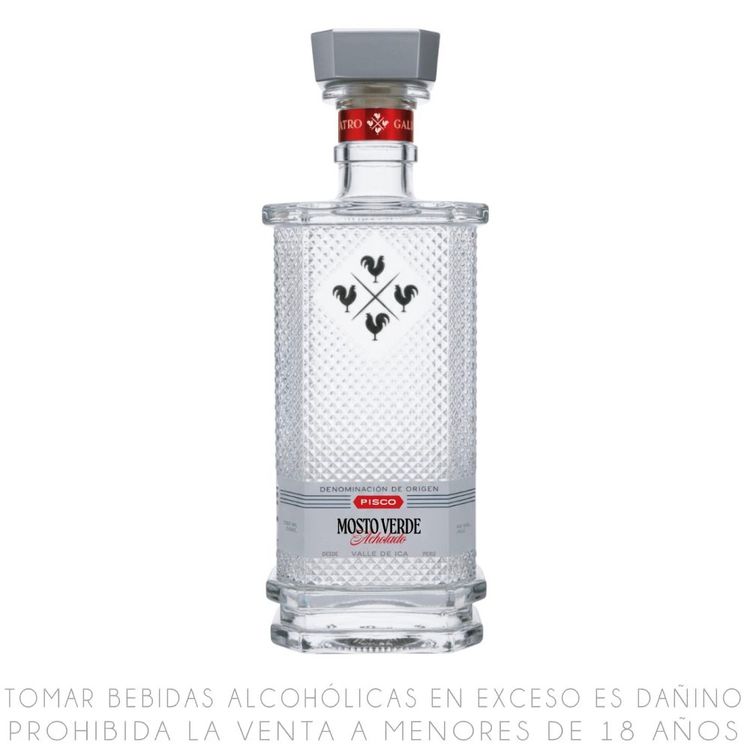 Pisco Mosto Verde Acholado Cuatro Gallos Botella 700ml