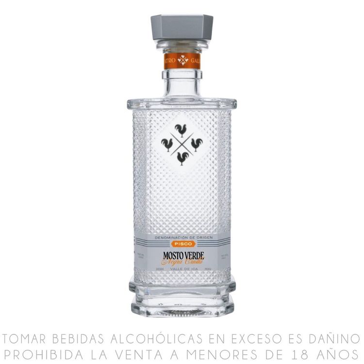 Pisco Mosto Verde Negra Criolla Cuatro Gallos Botella 700ml