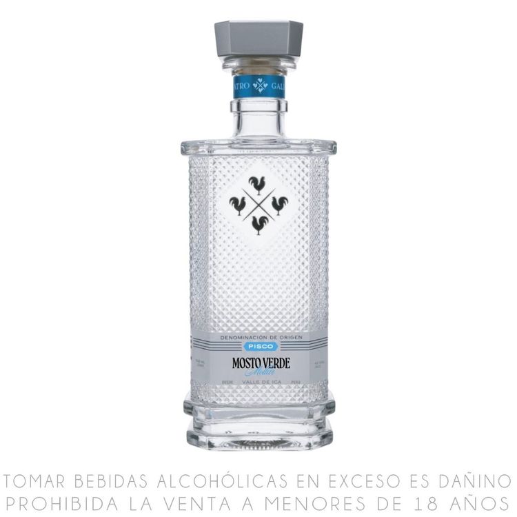 Pisco Mosto Verde Mollar Cuatro Gallos Botella 700ml