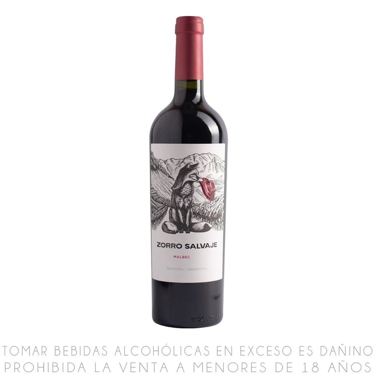 Vino Tinto Malbec Zorro Salvaje de Uco Huentala Wines Botella 750ml