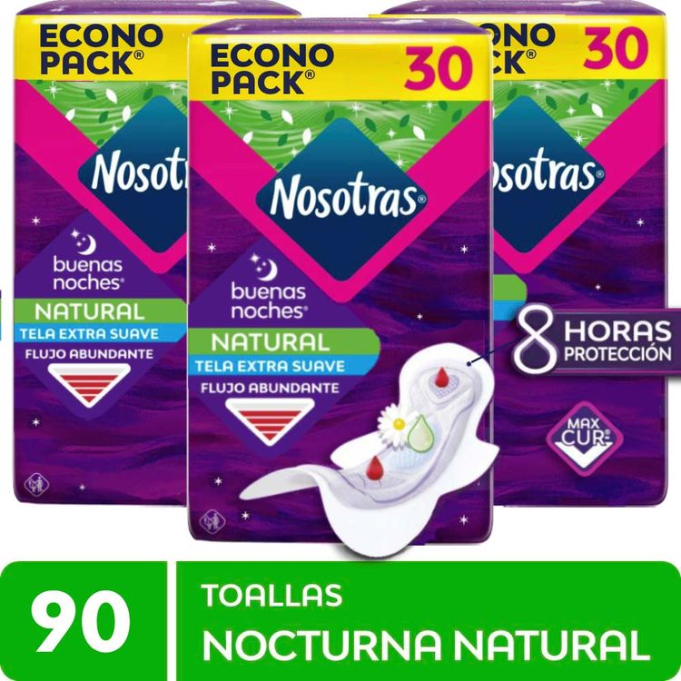 Tripack Toallas Higiénicas Nosotras Buenas Noches 30un