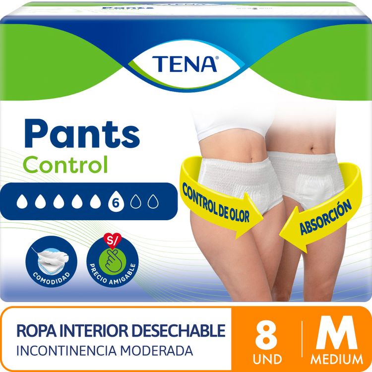 Ropa Interior Desechable Tena Pants Control Talla M 8un