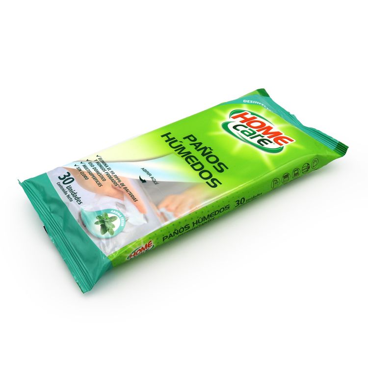 Paños Húmedos Desinfectantes Home Care Fresh 30un