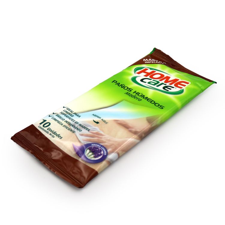 Paños Húmedos para Madera Home Care Lavanda 10un