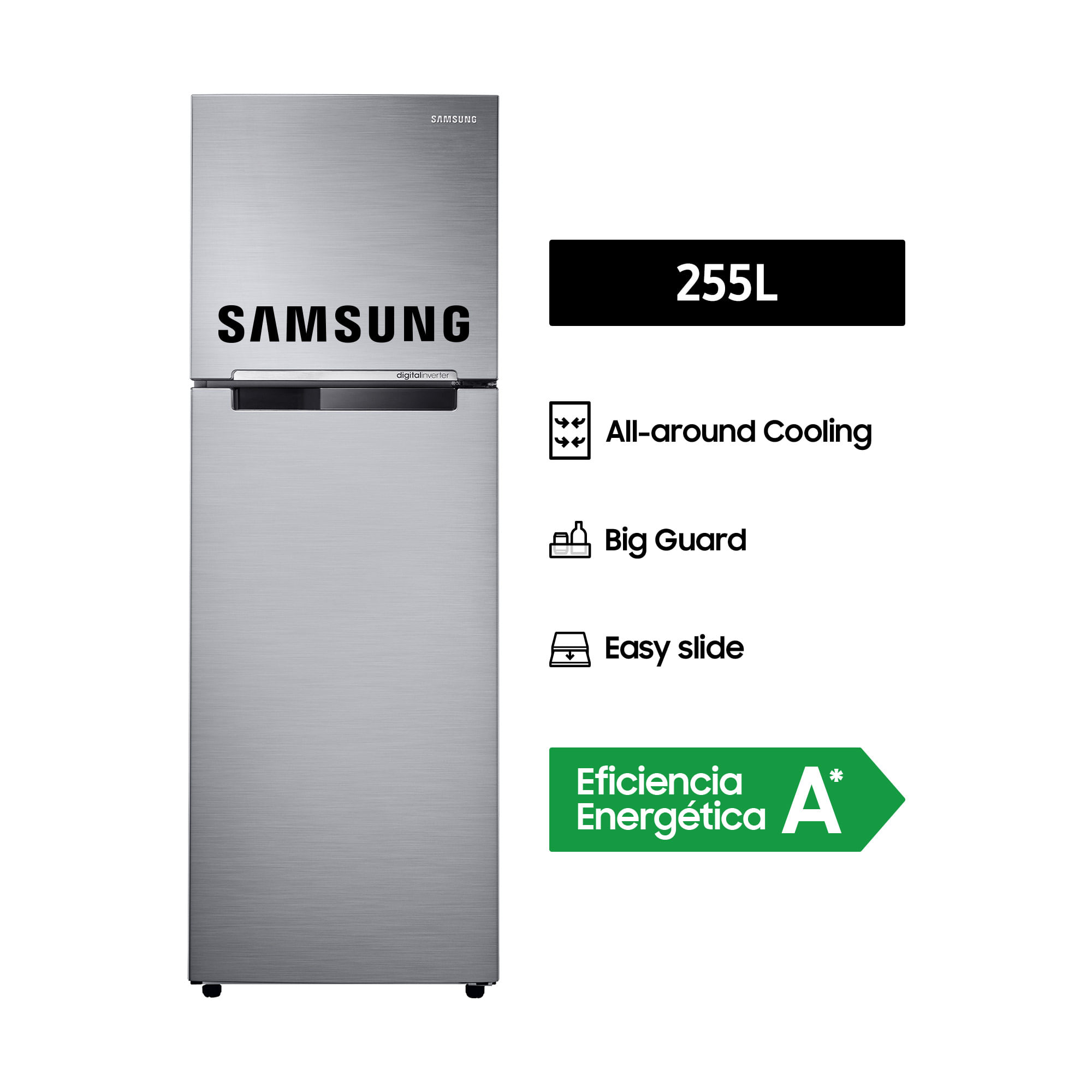 Refrigeradora Samsung 255L RT25FARADS8/PE All Around Cooling