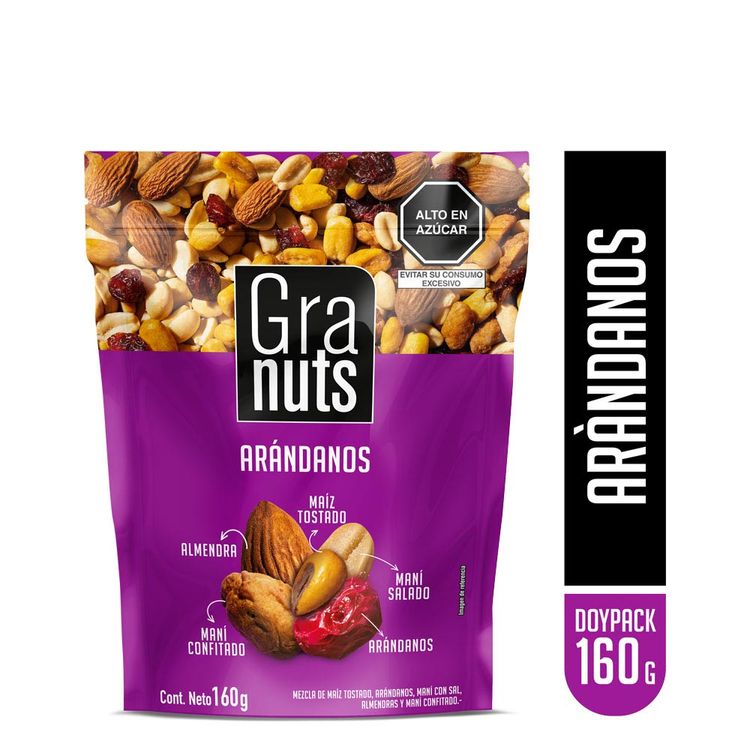 Mix de Frutos Secos con Arándanos Granuts 160g
