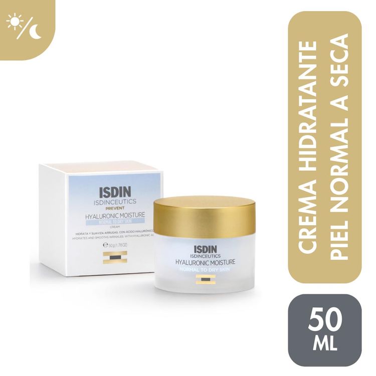 Crema Facial Isdinceutics Hyaluronic Moisture Piel Normal a Seca 50g