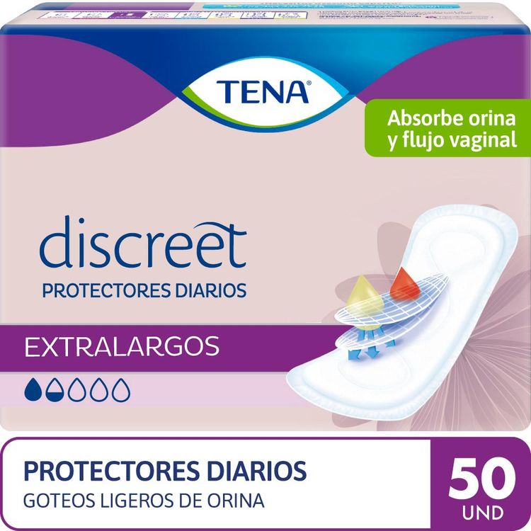 Protectores Diaron Tena Discreet Extra Largo 50un