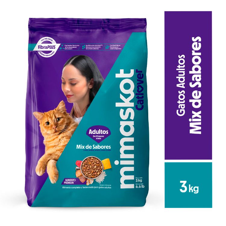 Alimento Seco Mimaskot Gatos Mix de Sabores 3kg