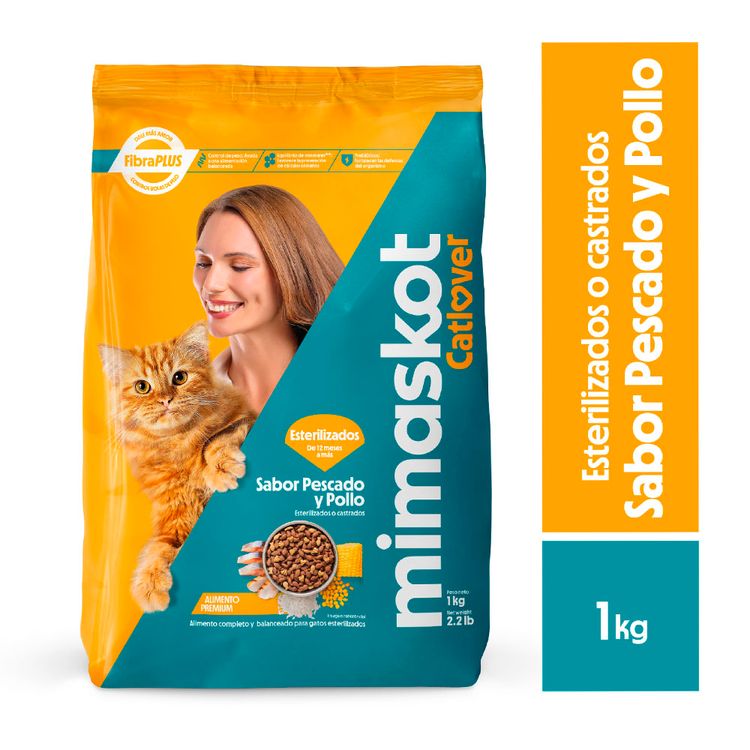 Alimento Seco Mimaskot Gatos Esterilizados 1kg