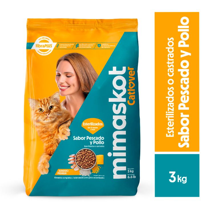 Alimento Seco Mimaskot Gatos Esterilizados 3kg