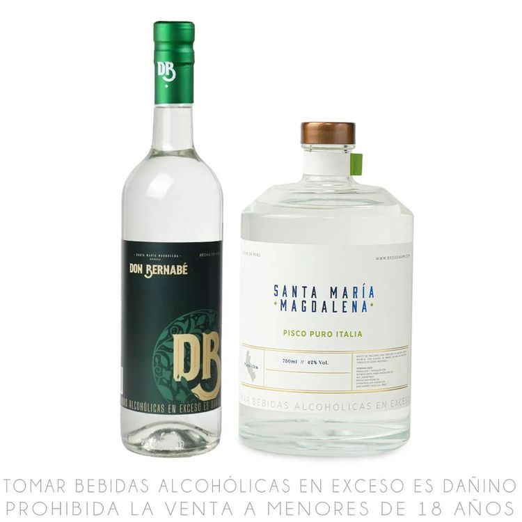 Pack Pisco 750ml: Santa Maria Magdalena Italia + Don Bernabé Quebranta