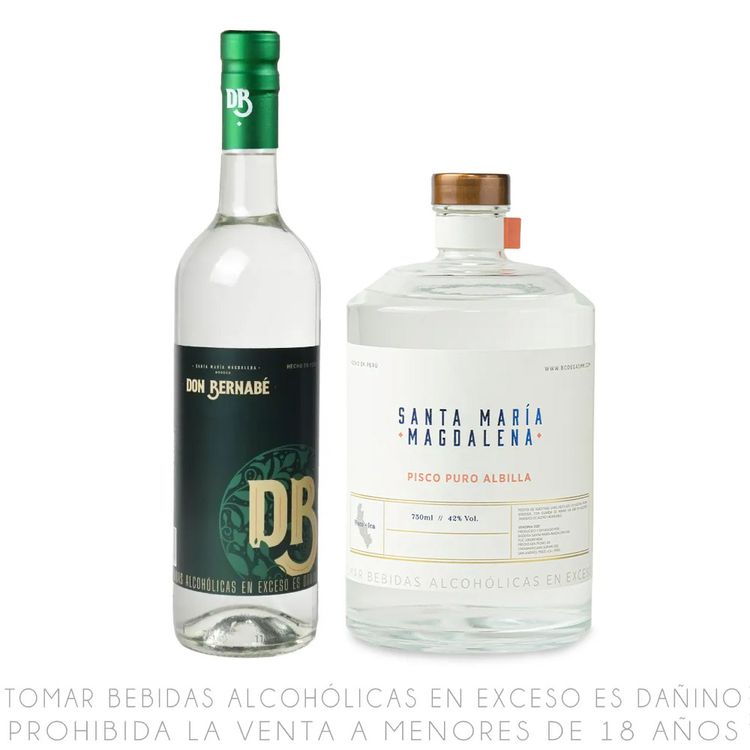 Pack Pisco 750ml: Santa Maria Magdalena Albilla + Don Bernabé Quebranta
