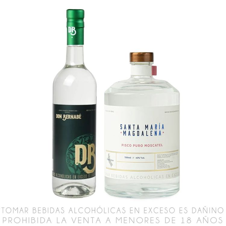 Pack Pisco 750ml: Santa Maria Magdalena Moscatel + Don Bernabé Quebranta