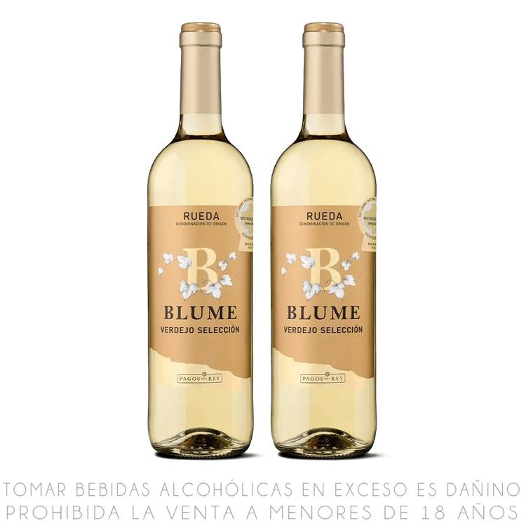 Twopack Vino Blanco Verdejo Blume Rueda Botella 750ml