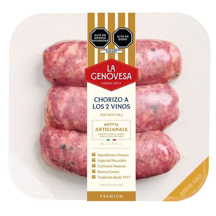 Chorizo a Los 2 Vinos La Genovesa 300g