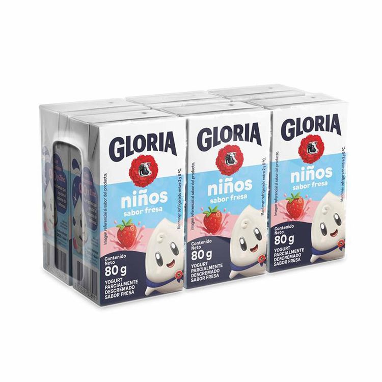 Sixpack Yogurt Sabor Fresa Gloria Niños 80g