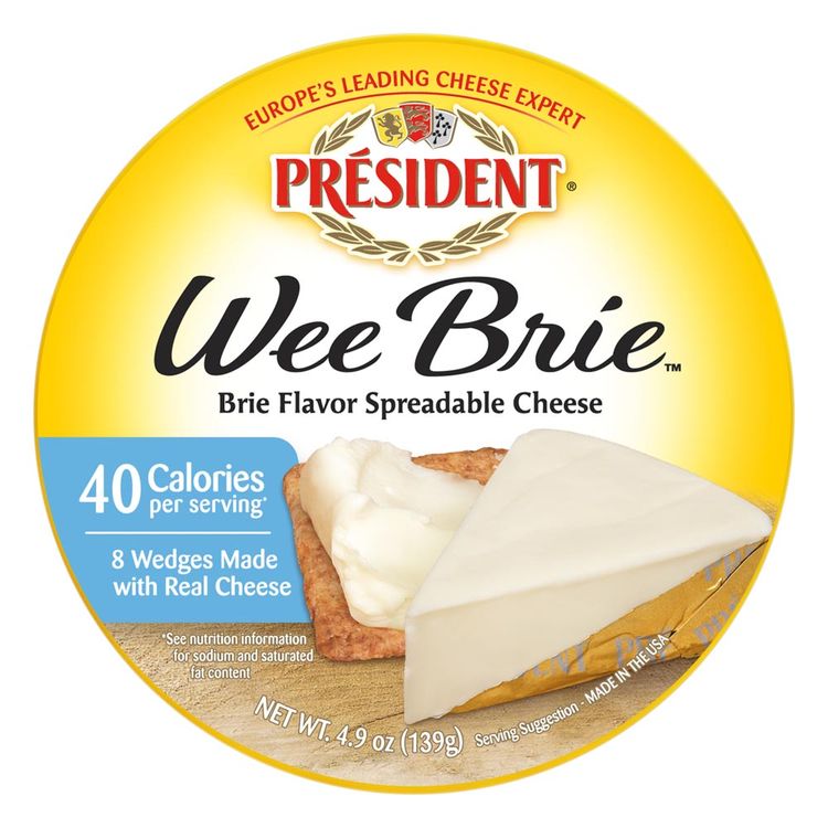 Queso Untable Wee Brie en Cuñas Président 139g