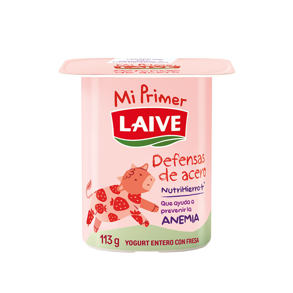 Yogurt Mi Primer Laive Defensas de Acero con Fresa 113g