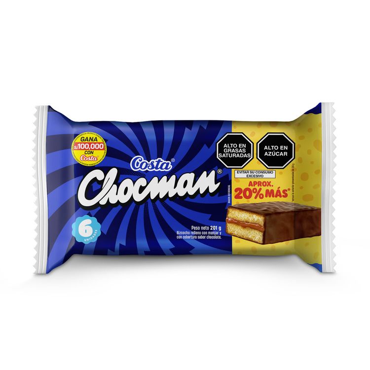 Bizcocho con Cobertura Chocman 33.5g