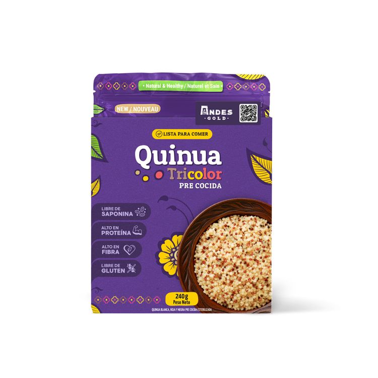 Quinua Tricolor Precocida Andes Gold 240g