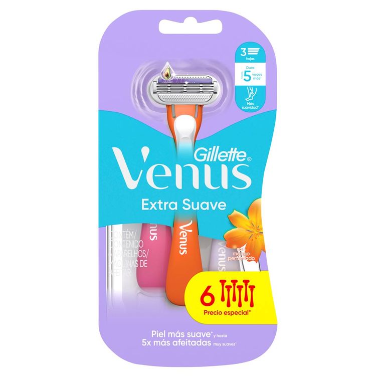 Máquina de Afeitar Desechable Venus Extra Suave 6un Máquina de Afeitar Desechable Venus Extra Suave 6un