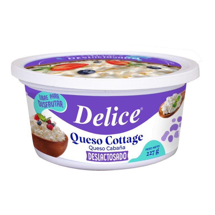 Queso Cottage Deslactosado Delice 227g
