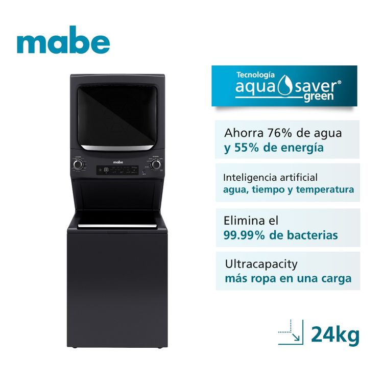 Centro de lavado 24kg Mabe MCLP2440PPDG0