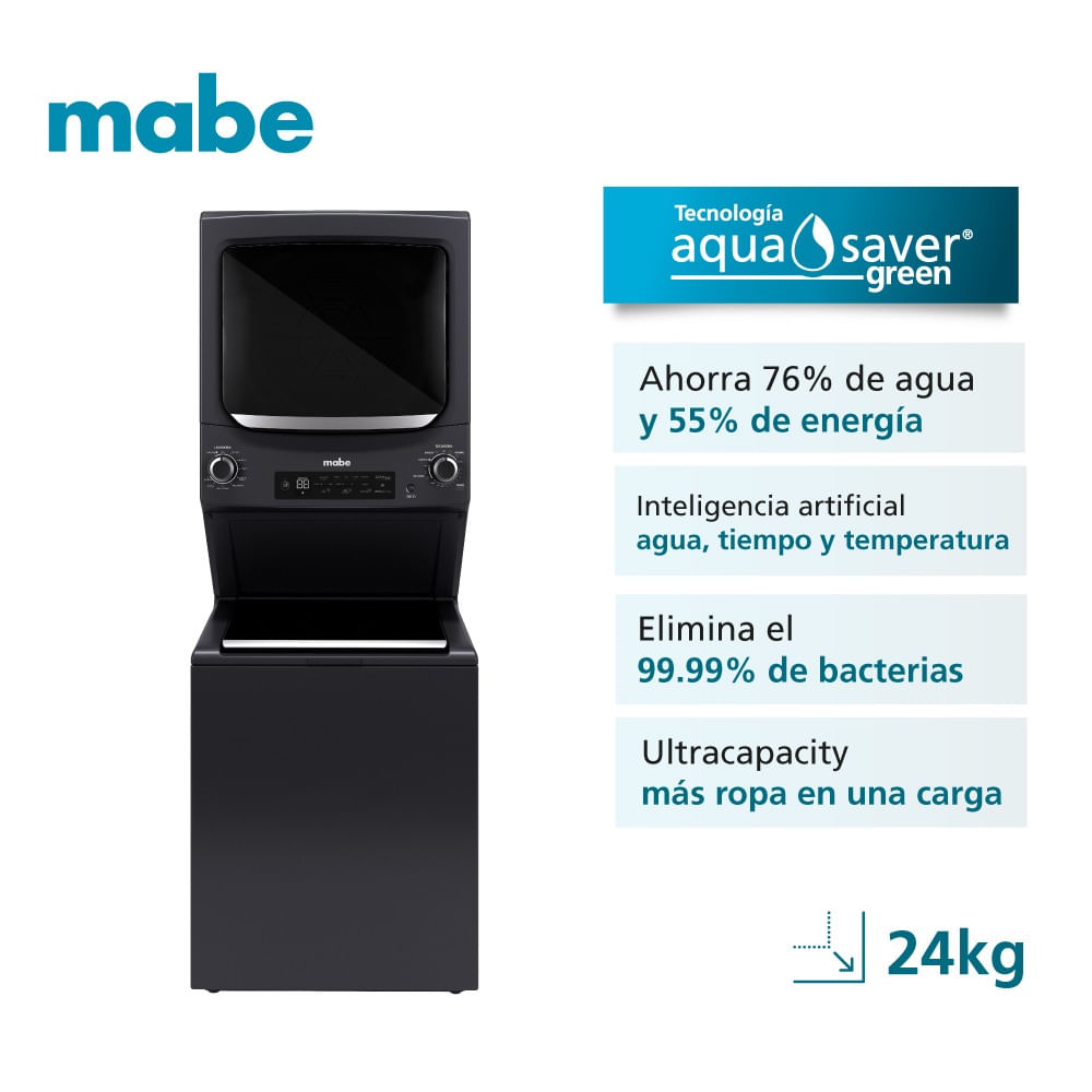 Centro de lavado 24kg Mabe MCLP2440PPDG0