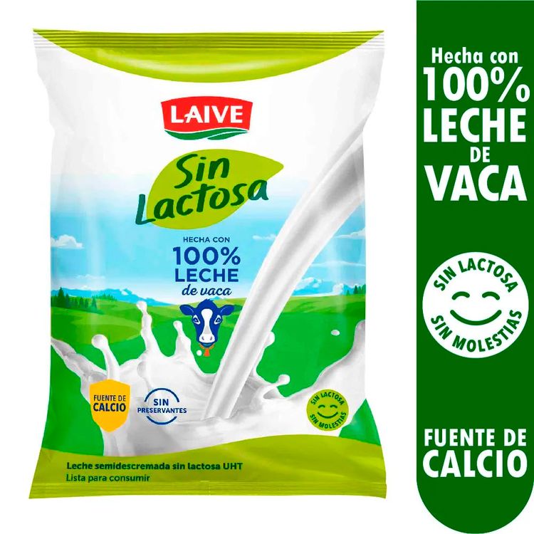 Leche Semidescremada UHT Laive Sin Lactosa 800ml