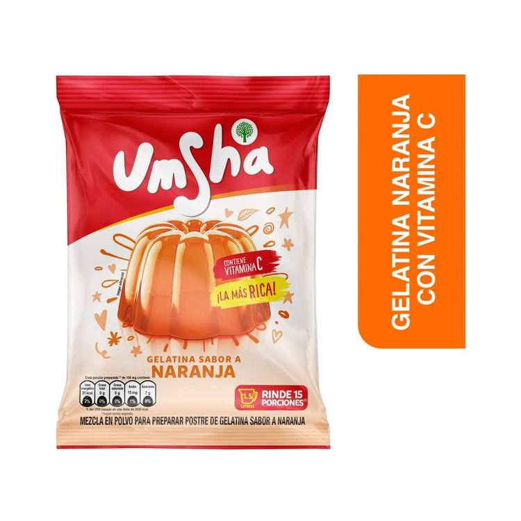 Gelatina Umsha Sabor Naranja 130g