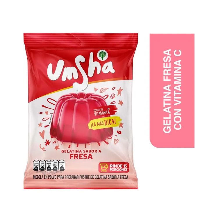 Gelatina Umsha Sabor Fresa 130g