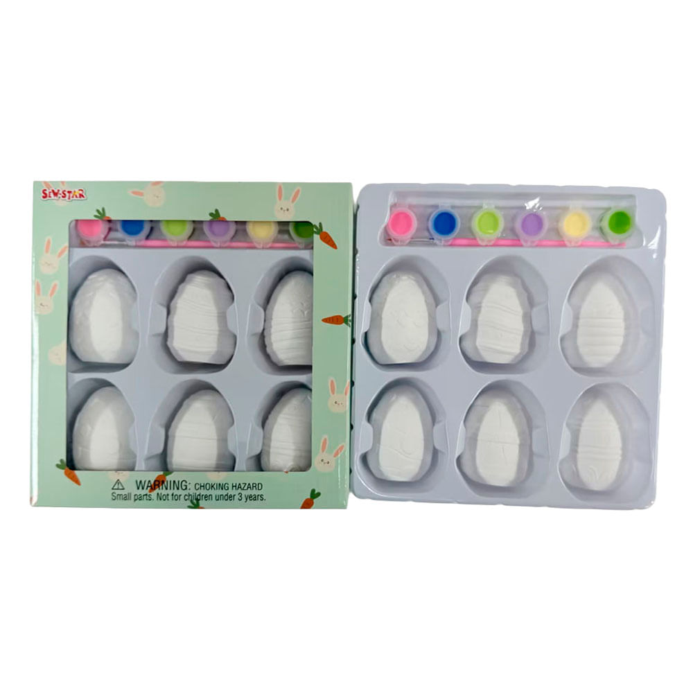 Pinta 6 Huevitos Sew-Star de Pascua