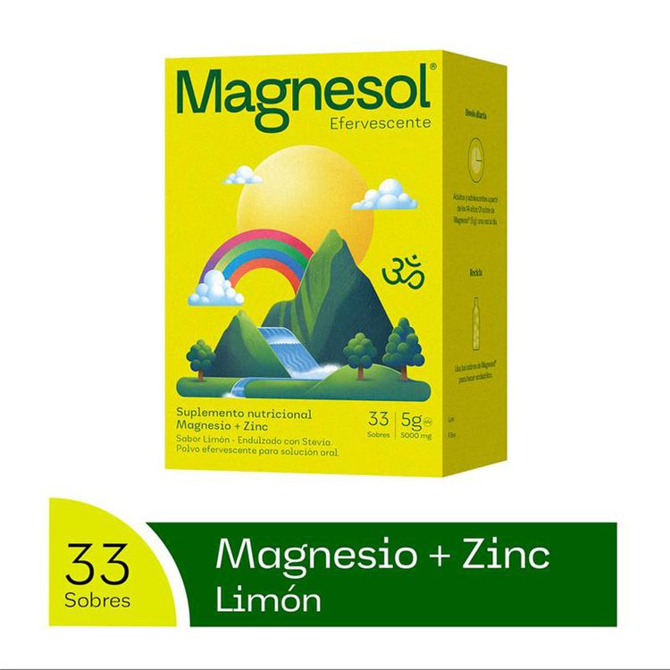 Suplemento Nutricional Efervescente Magnesol Sabor Limón 33un