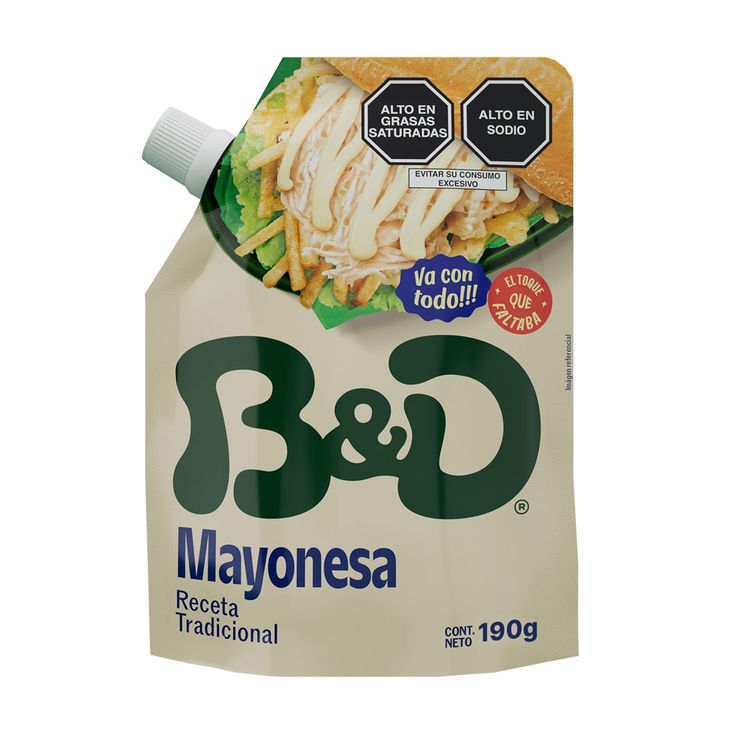 Mayonesa B&D Doypack 190g