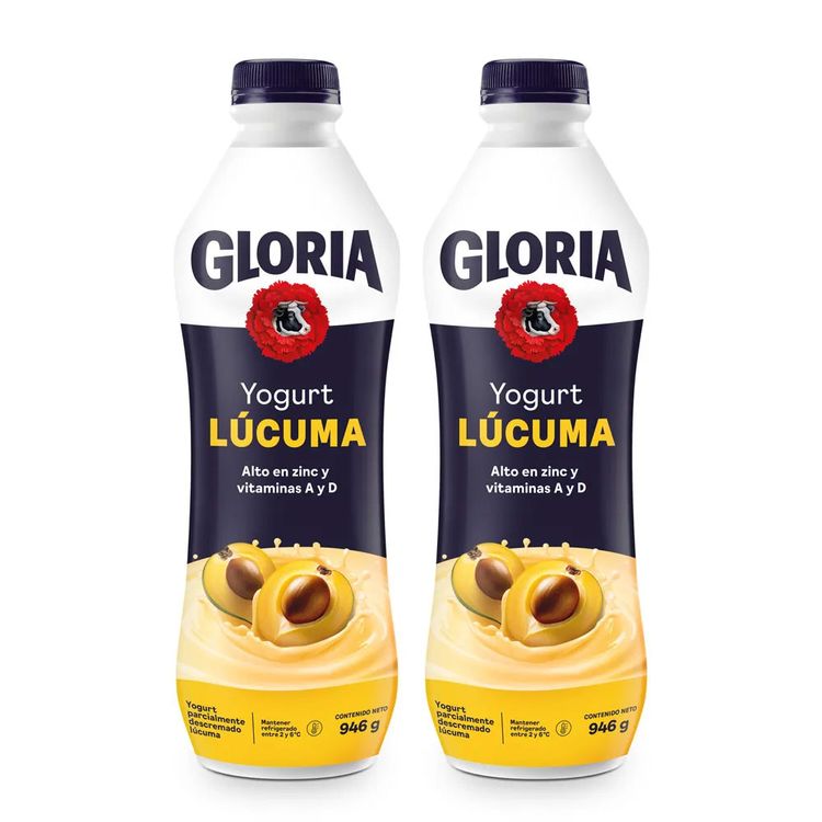 Twopack Yogurt Bebible Gloria Lúcuma Botella 946g