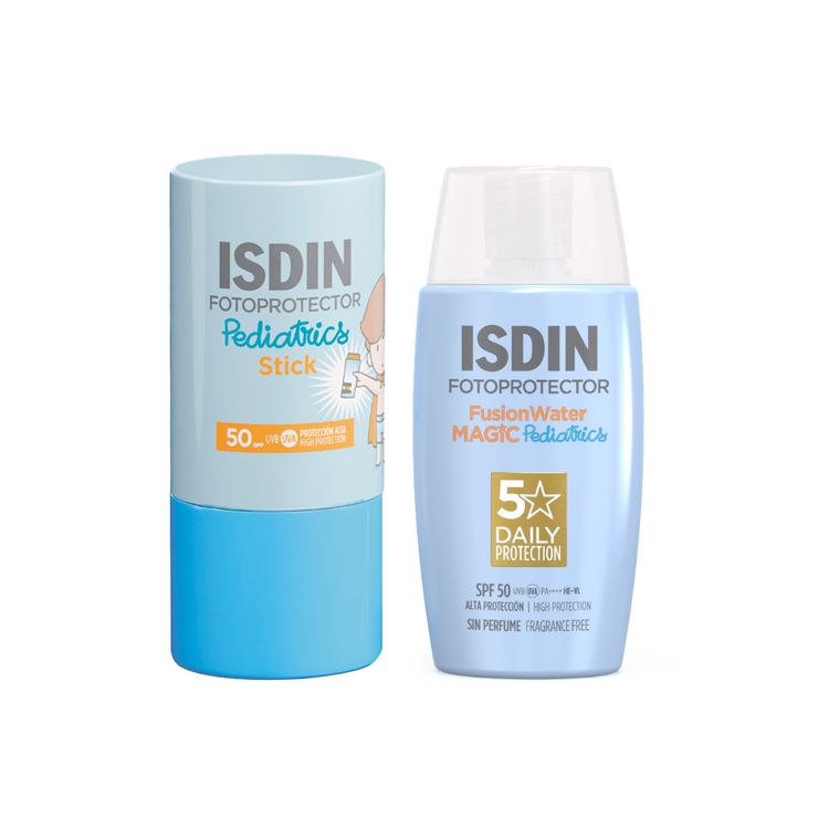 Pack Isdin Pediatrics Fotoprotector: Fusion Water Magic + Stick