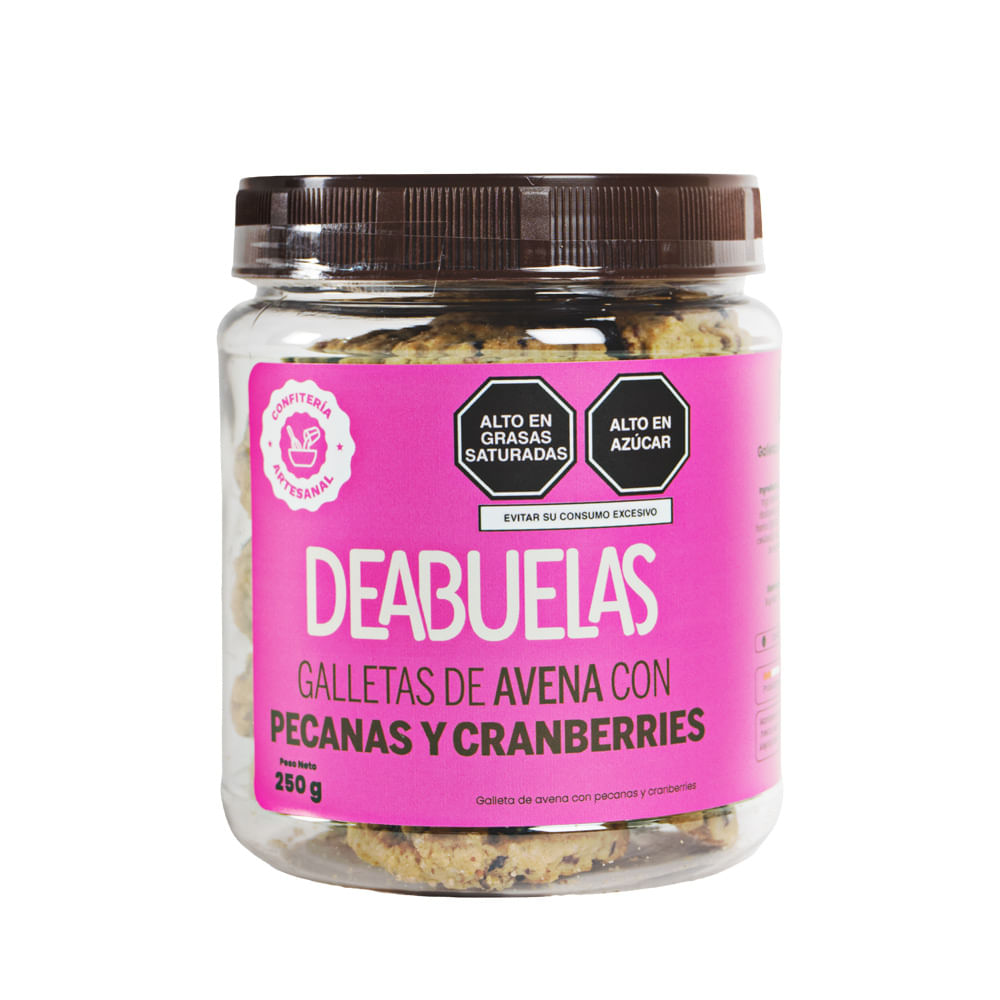 Galletas de Avena con Pecanas y Cranberry Deabuelas 250g