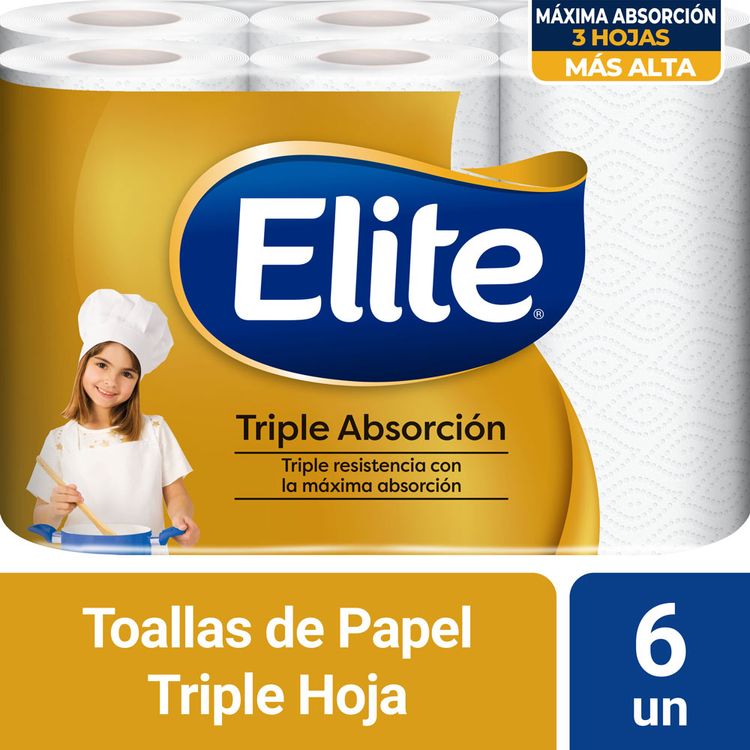 Papel Toalla Elite Triple Absorción 6un