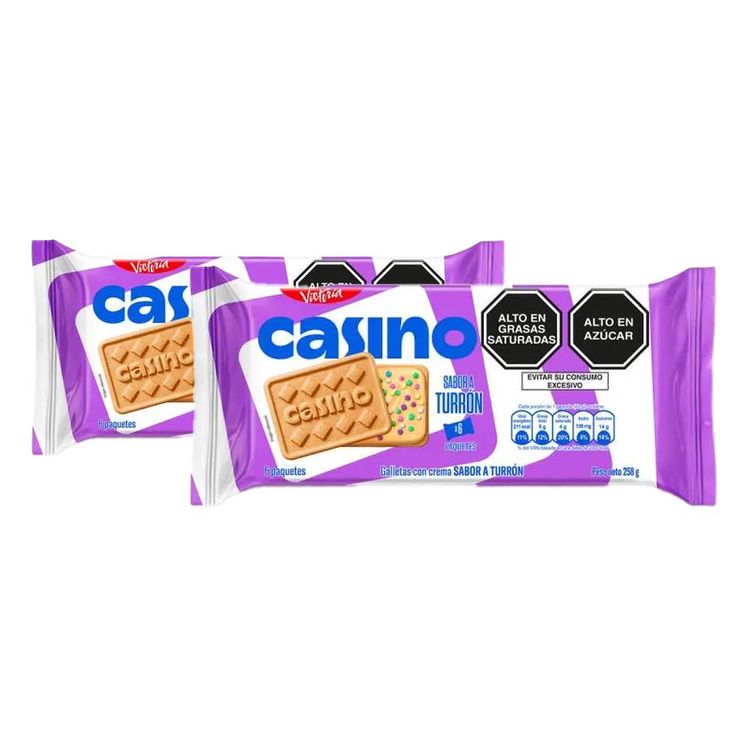 Sixpack x2 Galleta Casino Turrón 43g