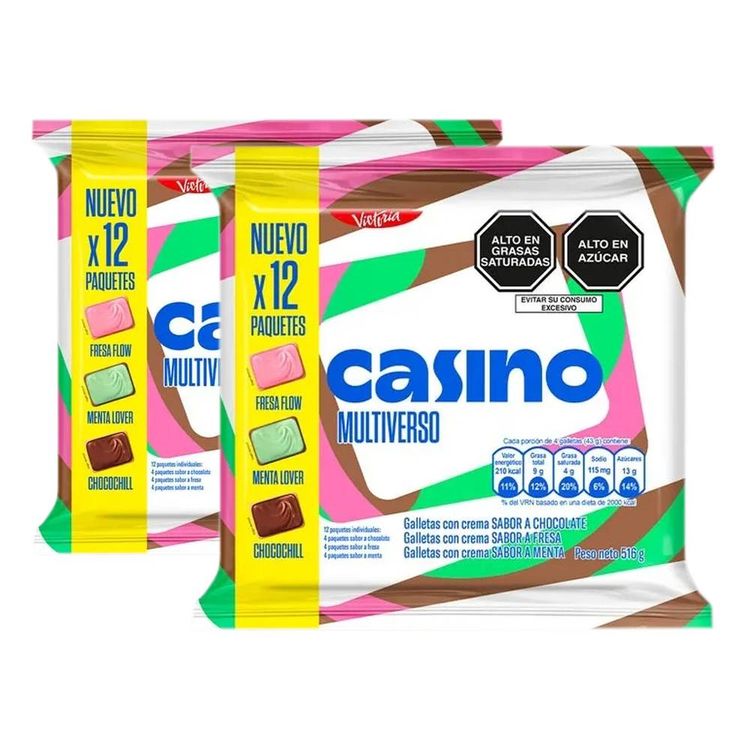 Twelvepack x2 Galletas con Crema Casino Multiverso 516g