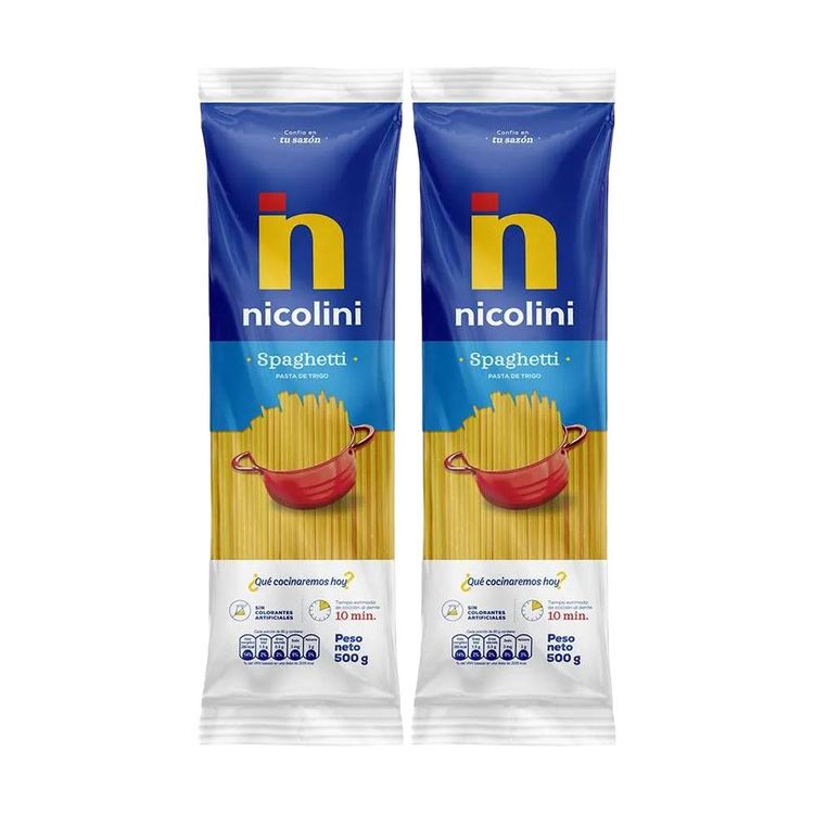 Twopack Fideo Spaghetti Nicolini 500g
