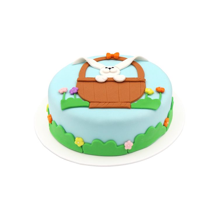 Torta 2D Pascua Conejito en Canastita 8 Porciones