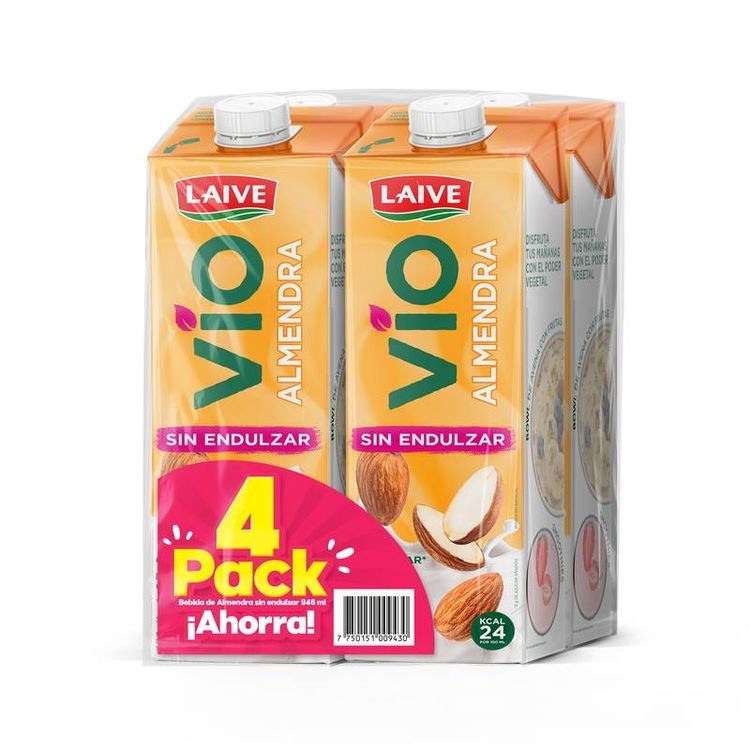 Fourpack Bebida de Almendra Sin Endulzar Laive Vio Caja 946ml