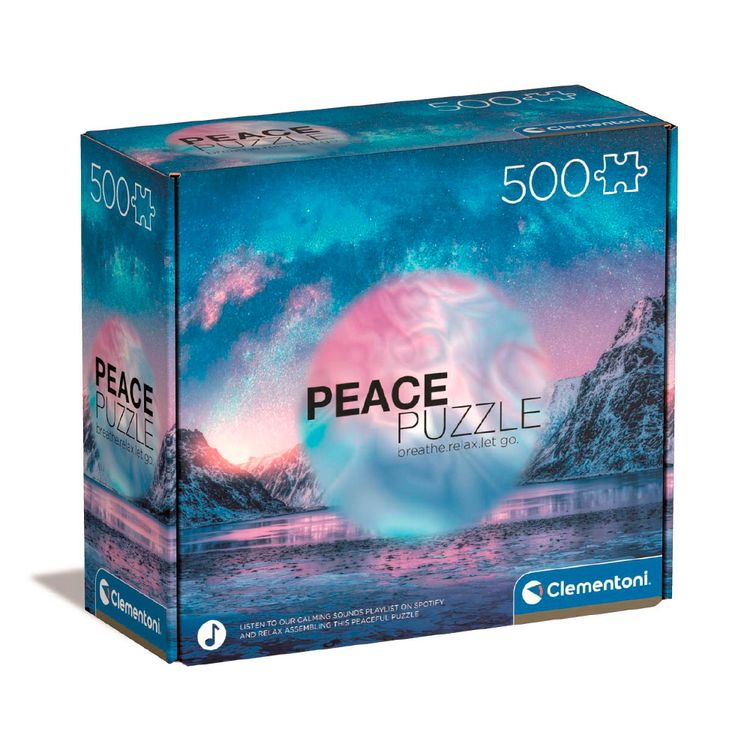 Rompecabeza Clementoni Peace Puzzle Light Blue 500 Piezas