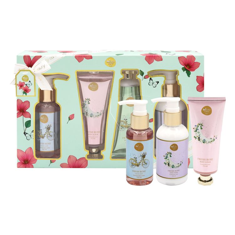Set Beauty Care: Body Lotion + Body Scrub + Liquid Soap + Hand Cream